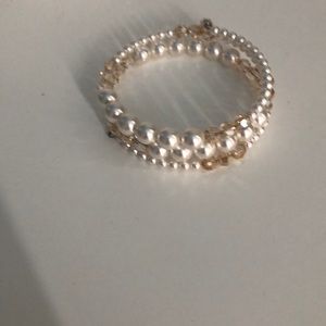 Petal and gem bracelet